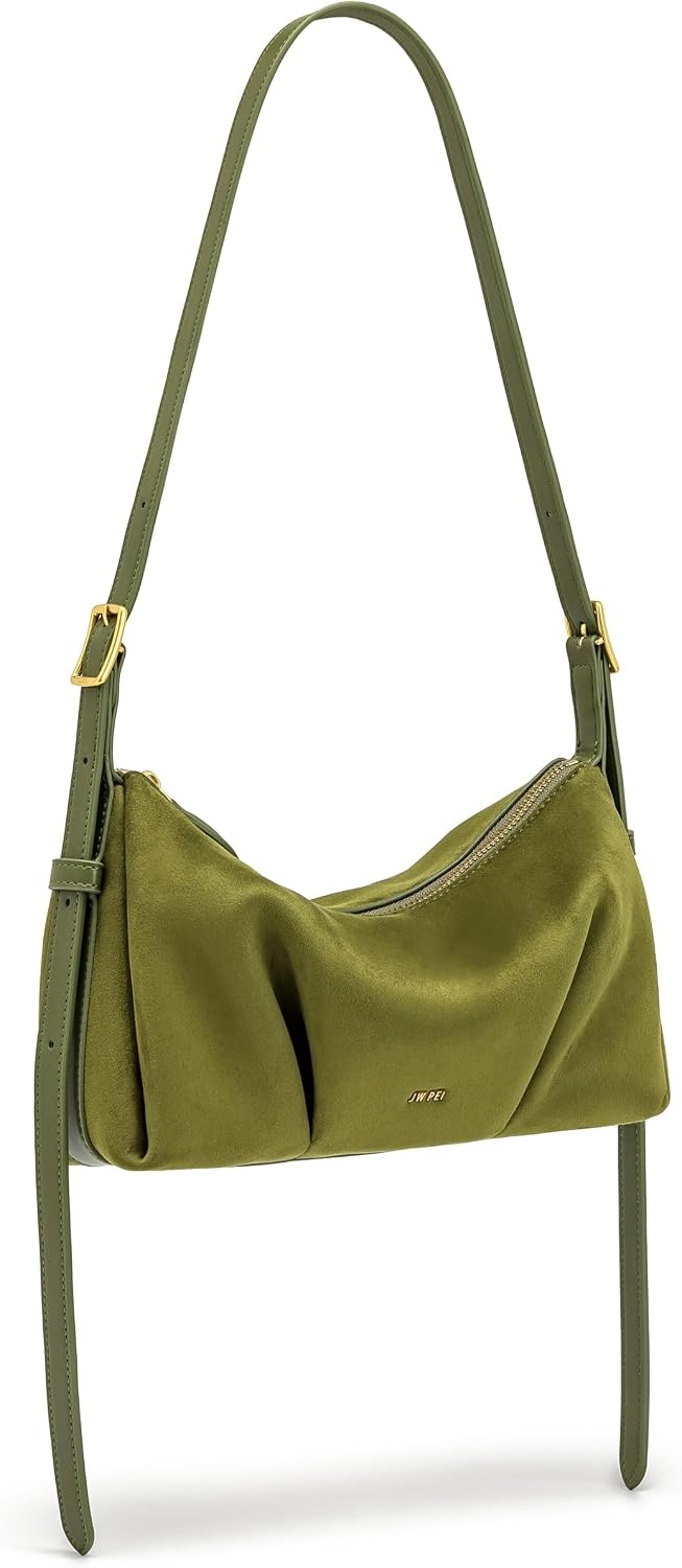 image:imageJW PEI Womens Loriette Faux Suede Crossbody BagOlive Green