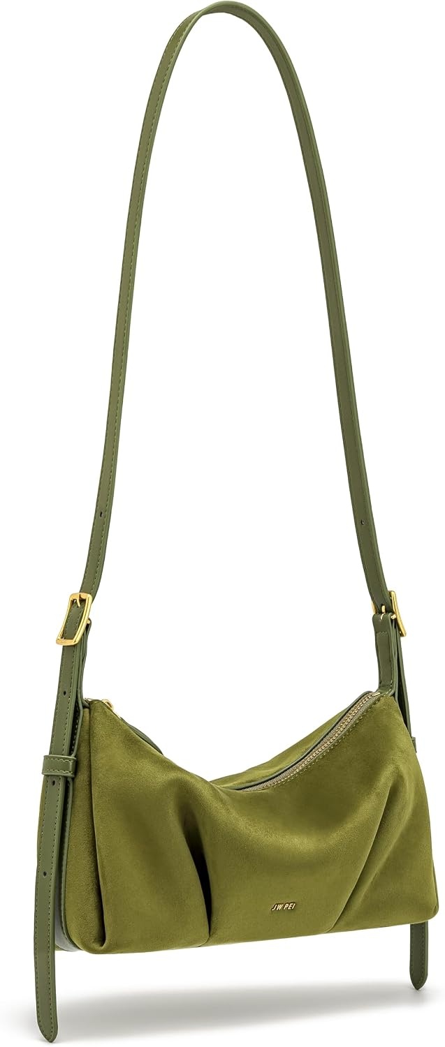 image:imageJW PEI Womens Loriette Faux Suede Crossbody BagOlive Green