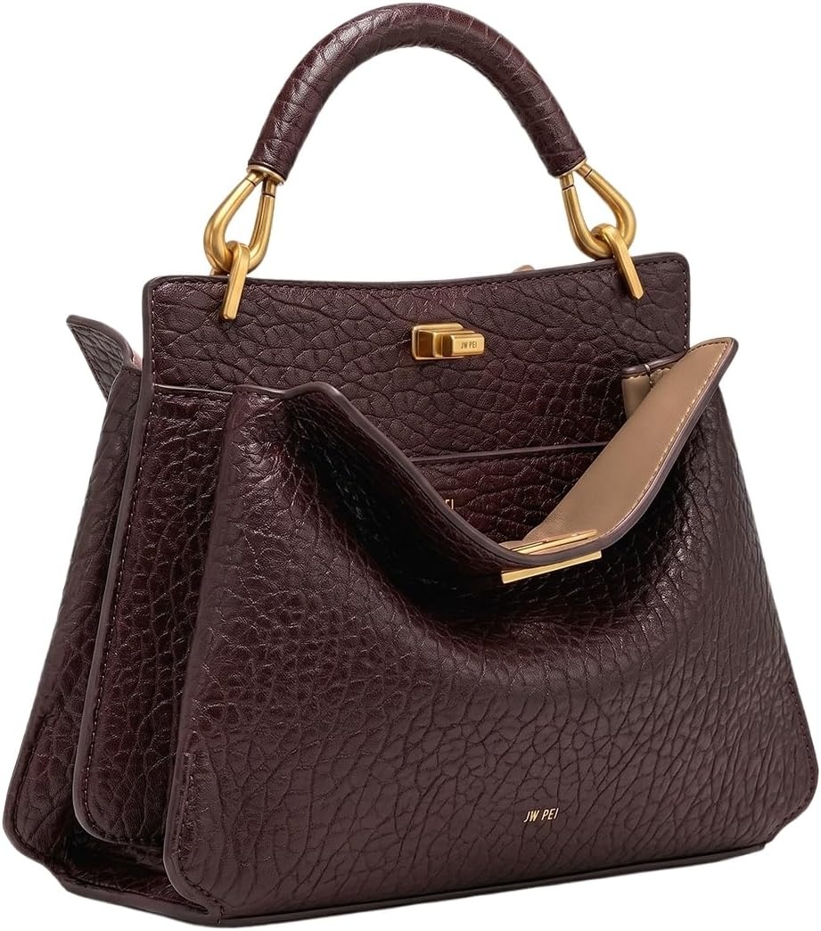 image:imageJW PEI Womens Lucia ElephantEffect Top Handle BagDark Brown