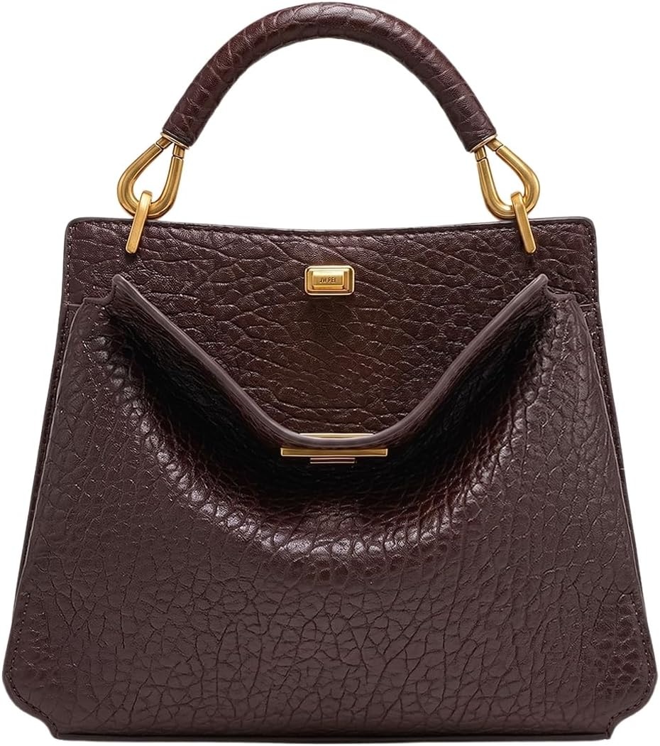 image:imageJW PEI Womens Lucia ElephantEffect Top Handle BagDark Brown