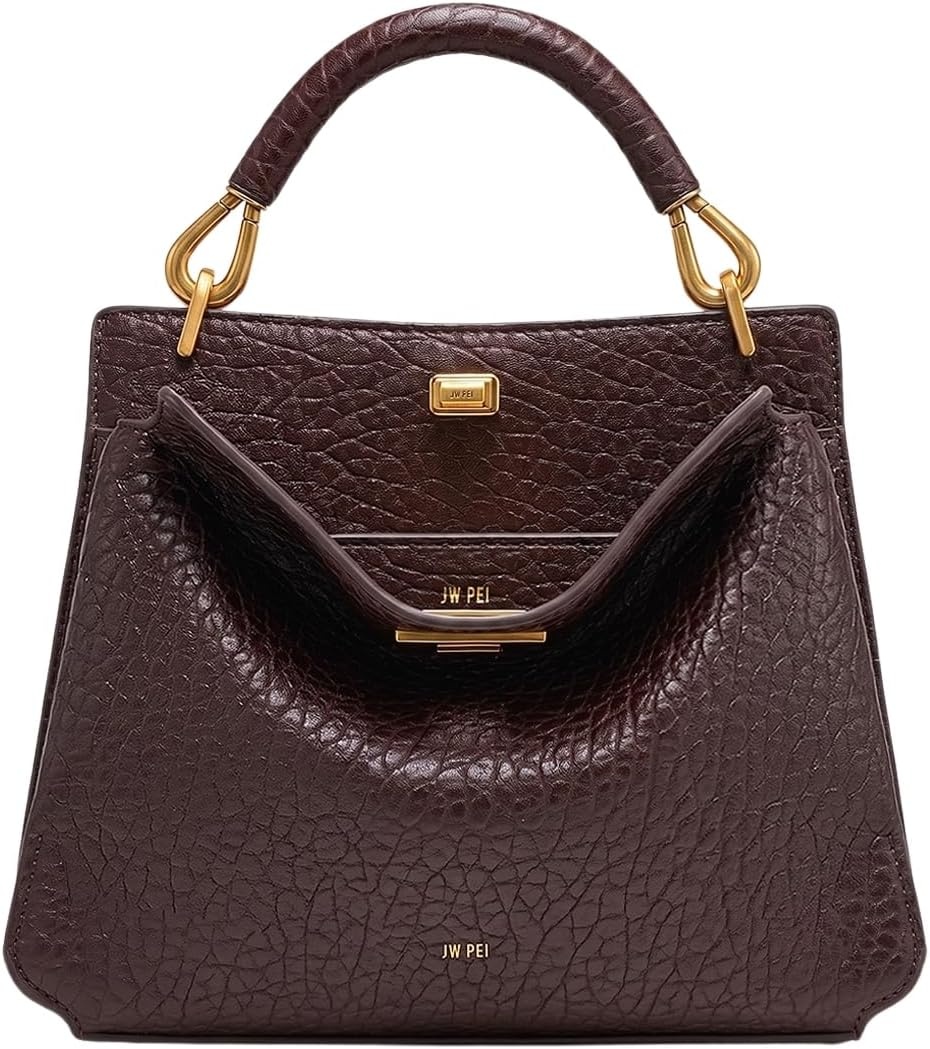 image:imageJW PEI Womens Lucia ElephantEffect Top Handle BagDark Brown