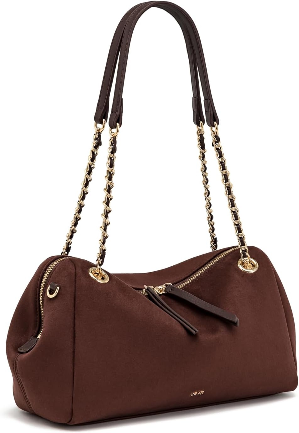 image:imageJW PEI Womens Mireya Faux Suede Chain Shoulder BagDark Brown