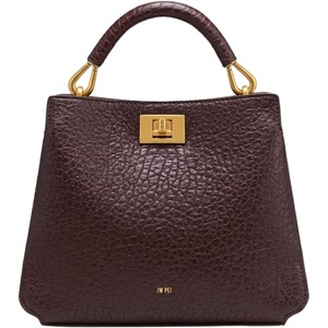 JW PEI Women’s Lucia Elephant-Effect Top Handle Bag(Dark Brown)