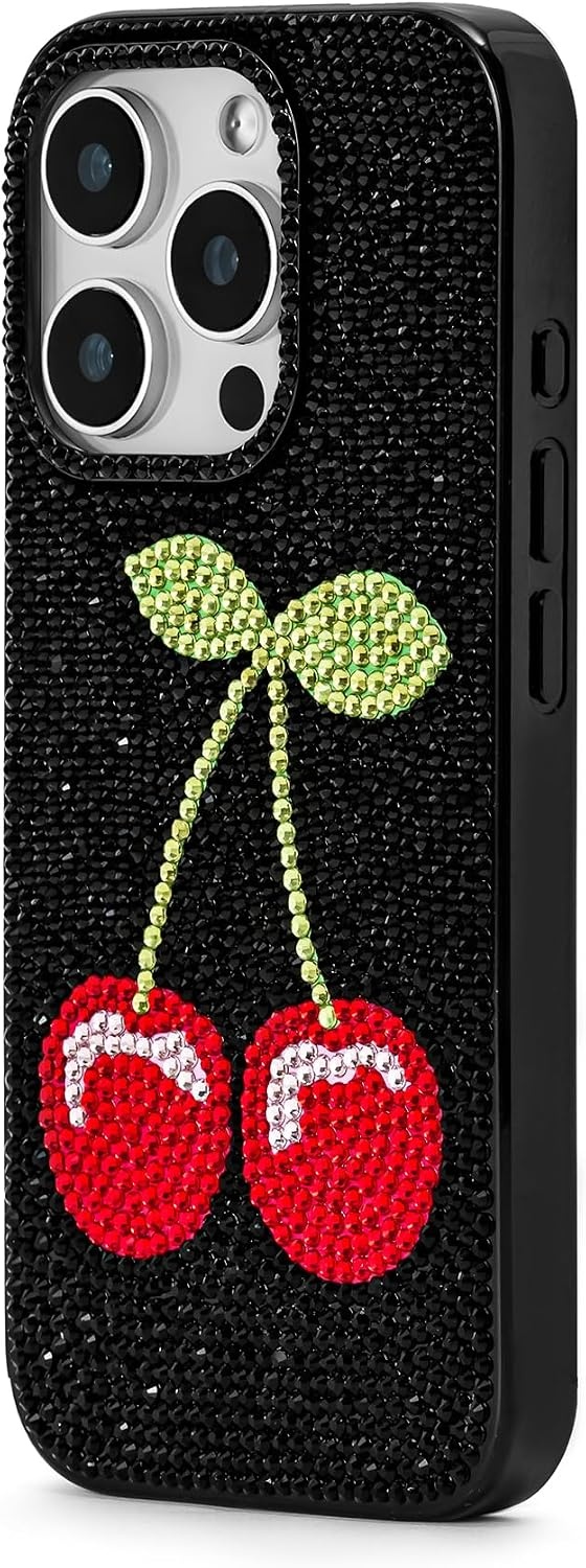 image:imageJW PEI Lemon Artificial Crystal Phone Case OrangeCherry Black