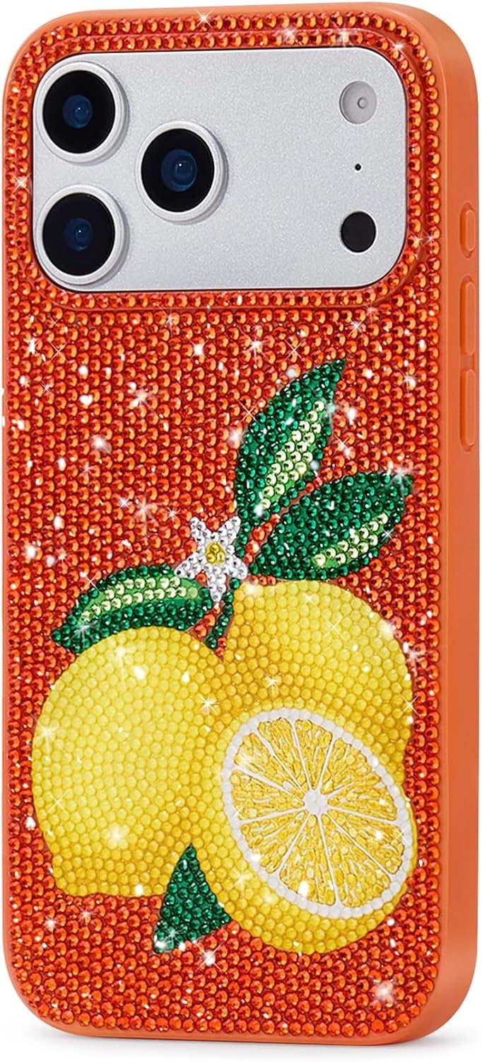image:imageJW PEI Lemon Artificial Crystal Phone Case OrangeLemon Orange