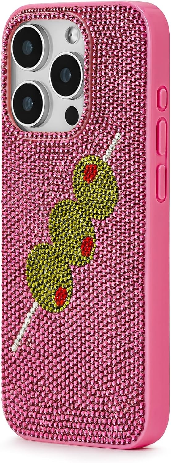image:imageJW PEI Lemon Artificial Crystal Phone Case OrangeRhinestone Pink