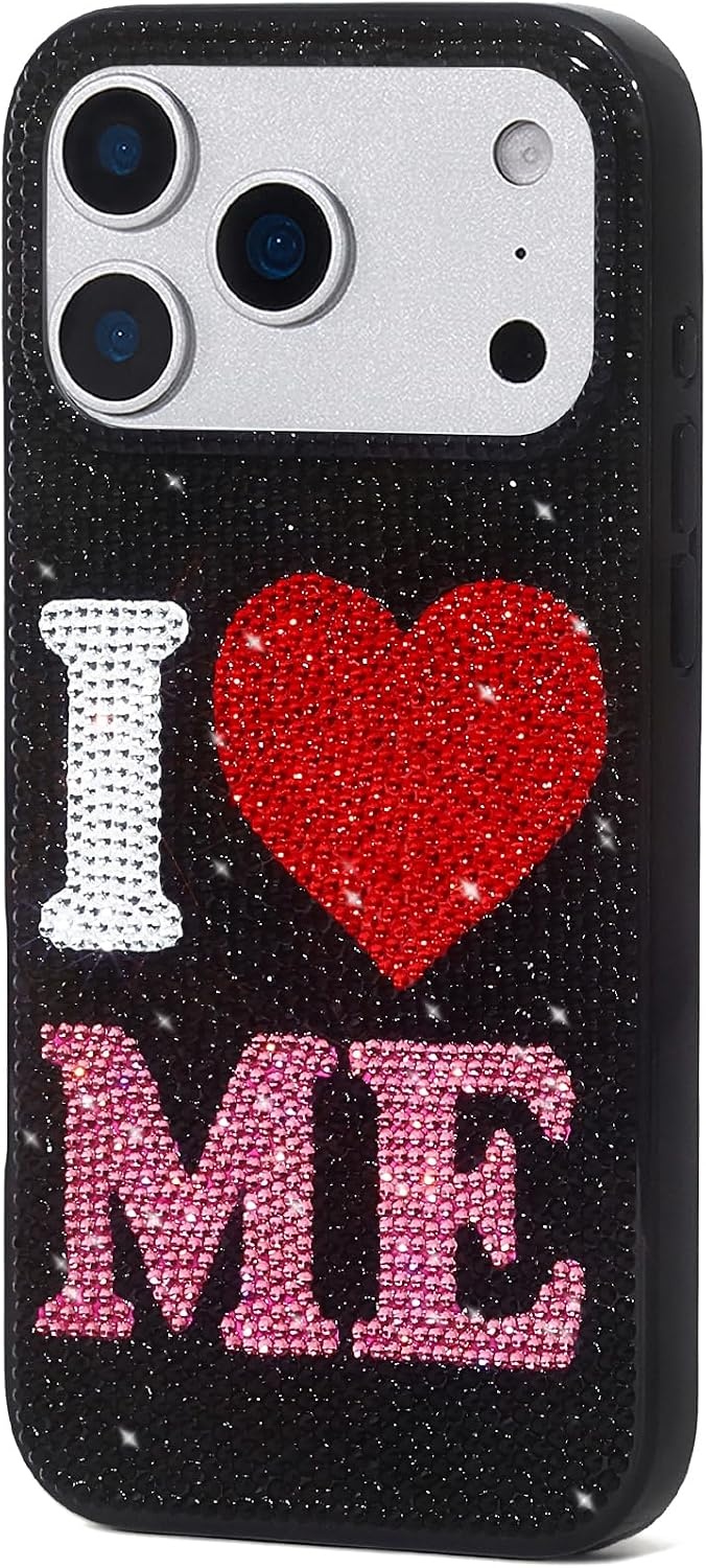 image:imageJW PEI So What Rhinestone Phone Case PinkI Love Me Black