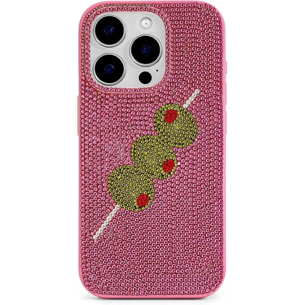 image:imageJW PEI Lemon Artificial Crystal Phone Case OrangeRhinestone Pink