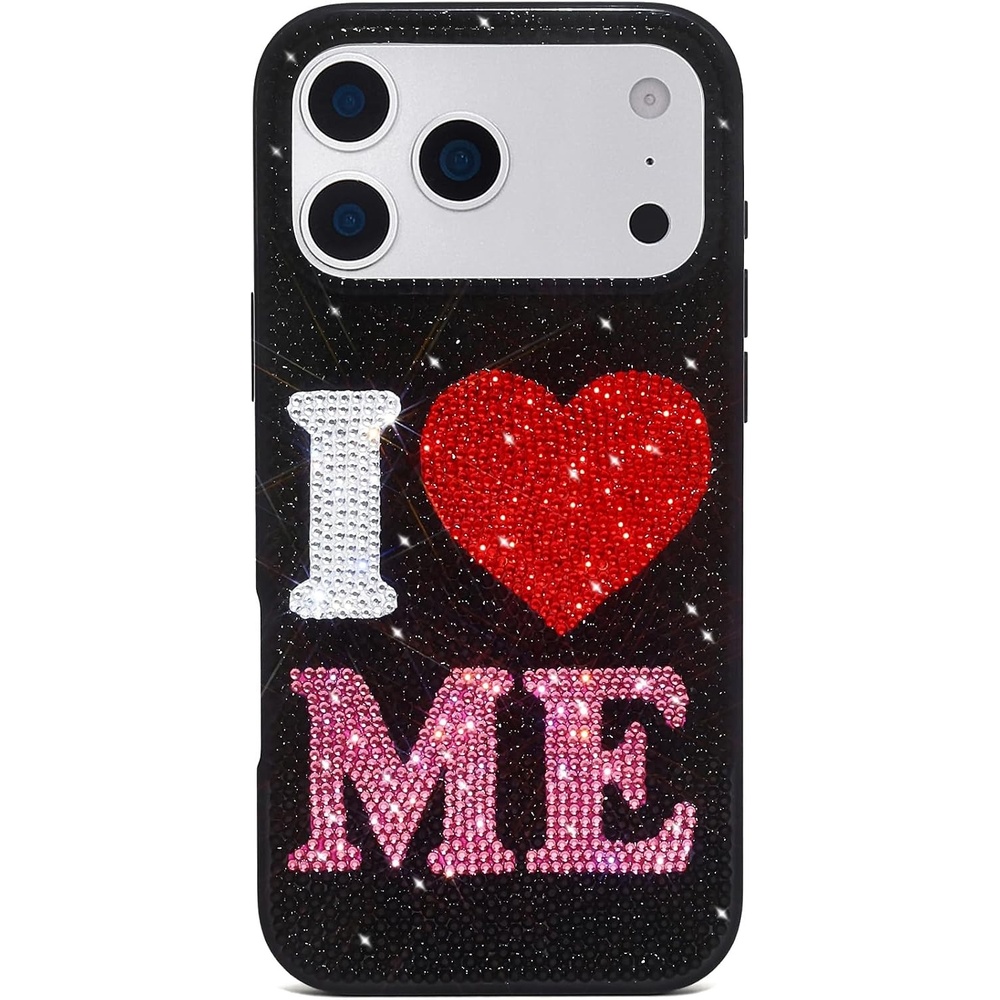 image:imageJW PEI So What Rhinestone Phone Case PinkI Love Me Black