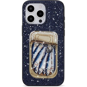 JW PEI Coffee Tin Artificial Crystal Phone Case – Blue(Sardine Tin Blue)