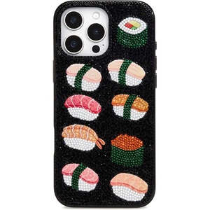 JW PEI Coffee Tin Artificial Crystal Phone Case – Blue(Sushi Black)