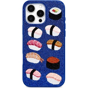 JW PEI Coffee Tin Artificial Crystal Phone Case – Blue(Sushi Blue)